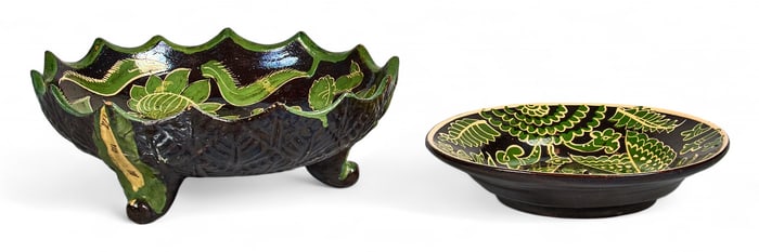 (2) Fantasia Style Pottery Bowls