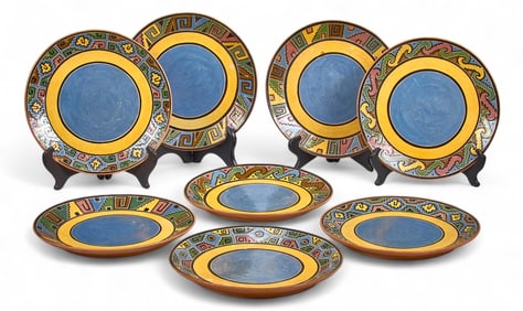 (8) Vintage Mexican Plates