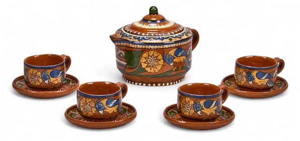 Pedro Ruiz Martinez Attrib. Tea Set (9) pcs