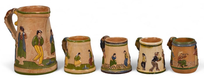 Tlaquepaque Style Tonala Pitcher and Mug Set