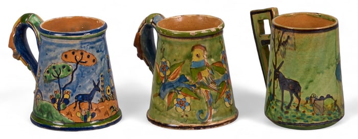 Set of (3) Tonala Pottery Mugs