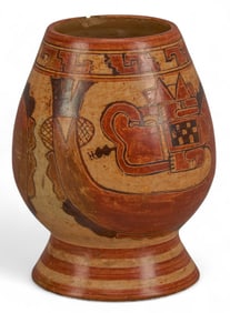 Mexican Painted Pottery Vessel