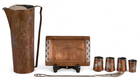 Victoria Mexico Copper Drink Set