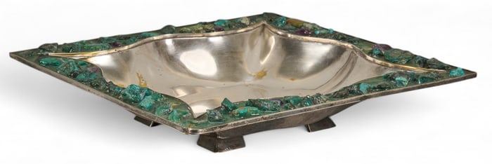 Los Castillos Silver Plate Service Tray