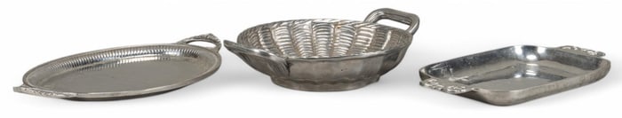 (3) Pewter Serving Trays