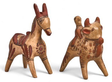 (2) Guerrero Animal Sculptures