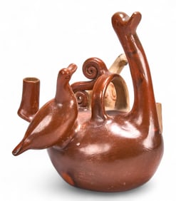 Mexican Ceramic Swan Candelabra