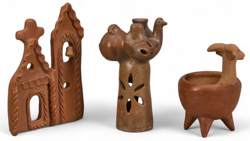 (3) Mexican Folk Art Ceramic