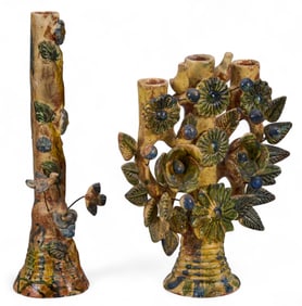 (2) Metepec Candelabras