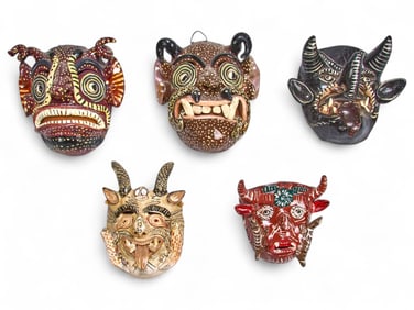 (5) Ocumicho Diablos Masks