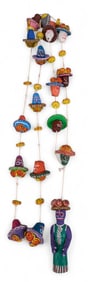 Mexican Ceramic Skull Wall Hanging