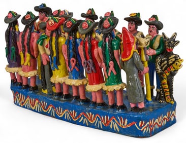 "La Pastorela De 1952" Ocumicho Sculpture