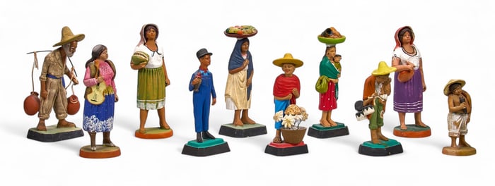 Attrib. Panduro Family, (10) Vendor Figures