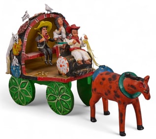 Attrib. Medrano Family, Wagon and Horse