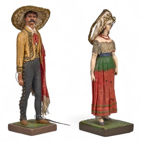 Charro and China Poblana Wax Figures