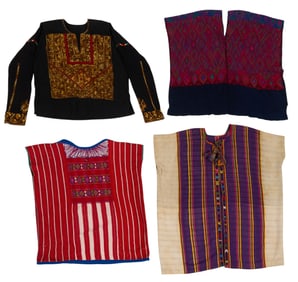 (4) Embroidered Blouses and Huipils