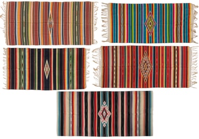Collection of (5) Mexican Serapes