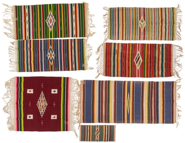 Collection of (7) Small Mexican Serapes