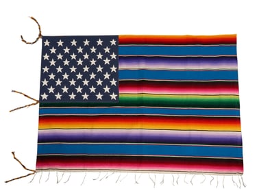 Nacho Becerra 'Bandera Serape' Textile, 1997