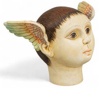 Sergio Bustamante, Boy's Head with Wings, 1983