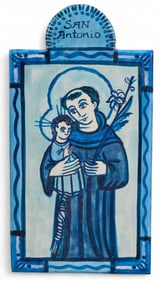 Charlum Carrillo, San Antonio de Padua Folk Art Painting