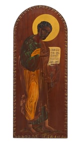 Painted Religious Wooden Panel
