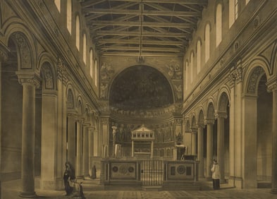Antique Church Interior View