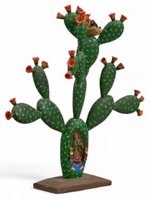 Gambino Reyes, Cactus with Virgin of Guadelupe