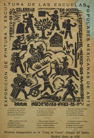 Gabriel Fernandez Ledesma, 1929 Exposicion Woodcut