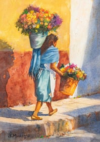 John Maskey, "Dama con Flores"