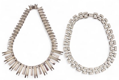 (2) Mexican Sterling Silver Necklaces