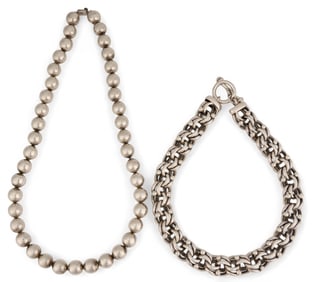 (2) Mexican Sterling Silver Necklaces
