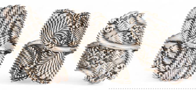 (3) Alfredo Villasana Sterling Silver Hinged Cuffs: Two Alfredo Villasana (Taxco, Mexico) sterling silver hinged cuffs and one cuff in the style of Alfredo Villasana featuring soldered details and central hinge, two marked "Sterling Taxco 925", one mar