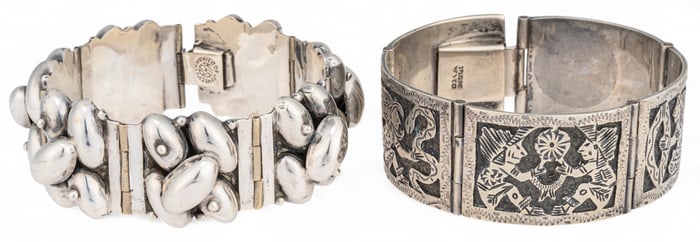 (2) Mexican Sterling Silver Bracelets