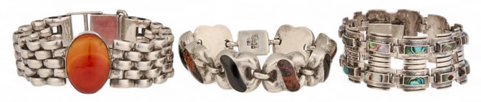 (3) Sterling Silver Gemstone Bracelets