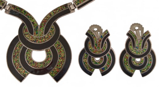 Margot de Taxco Enamel Jewelry Suite
