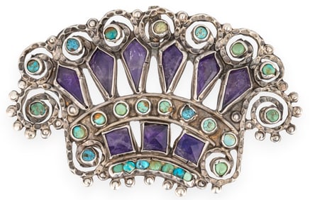 Matilde Poulat Amethyst and Turquoise Pendant