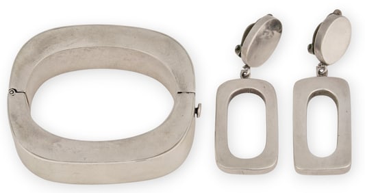 Sterling Silver Geometric Jewelry Suite