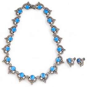 Sterling Silver Glass Bead Jewelry Set