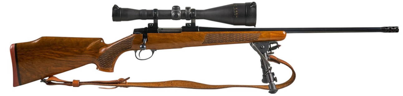 Sako M591 Deluxe 308 Win. Bolt Action Rifle: Serial: 886529 Manufacturer: Sako-Finland / Stoeger Inc. Model: M591 Deluxe Caliber: 308 Win Barrel length: 22 in. (23.5 in. with compensator) OAL: 43.75 in. Condition: Very good; stock has