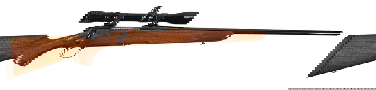 Remington 700 338 Win Mag Bolt Action Rifle: Serial: B6857510 Manufacturer: Remington Model: 700 Caliber: 338 Win Mag Barrel length: 24 in. OAL: 44.5 in. Condition: Good; stock has mostly very light wear & handling marks with some