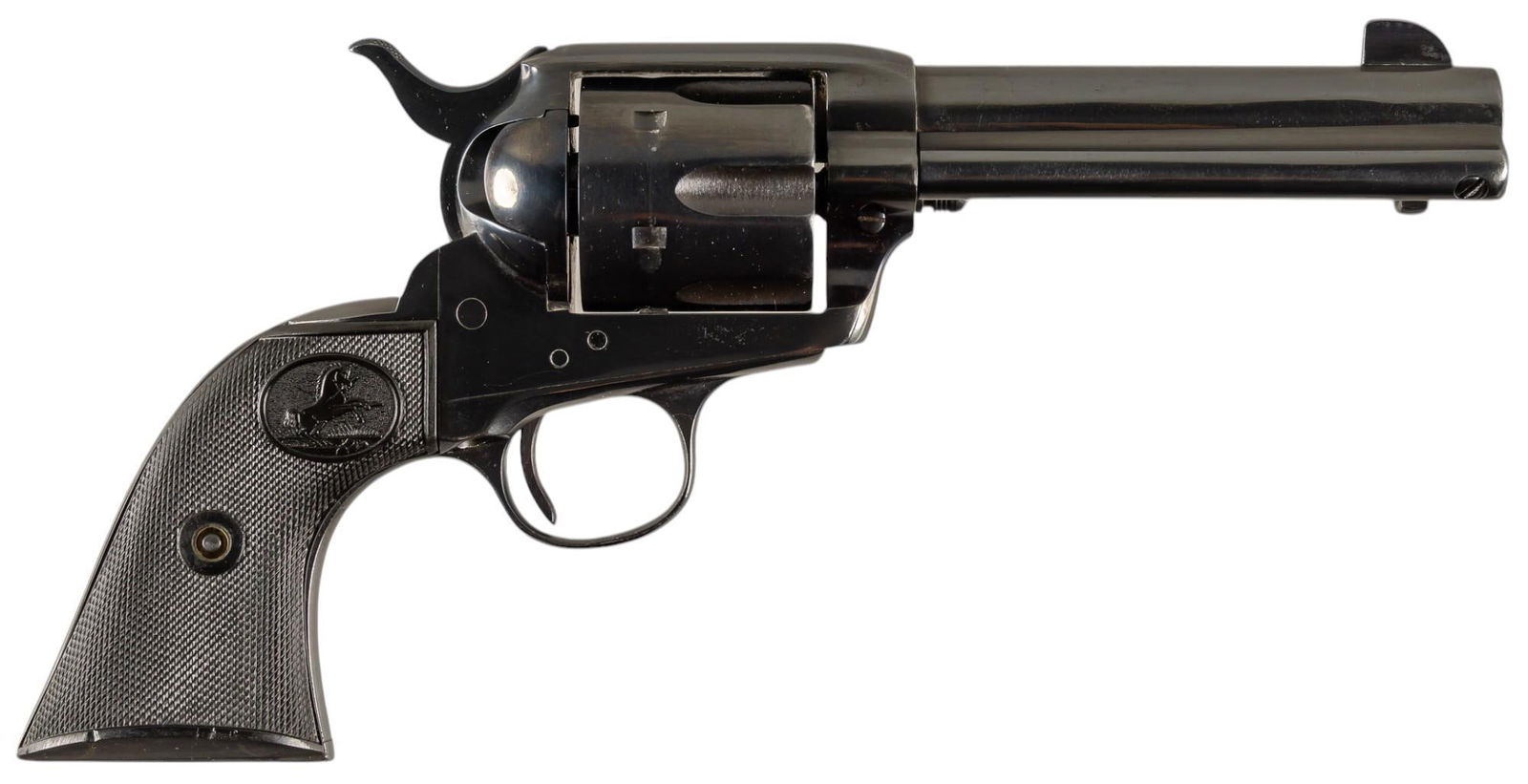 Colt 1873 Single Action Army 38 WCF Revolver: Serial: 323678 Manufacturer: Colt's PT. F.A. Mfg. Co. (c. 1912) Model: 1873 SingleÂ Action Army (late 1st gen.) Caliber: 38-40 WCF Barrel length: 4.75 in. OAL: 10.5 in. Condition: Good-refinished