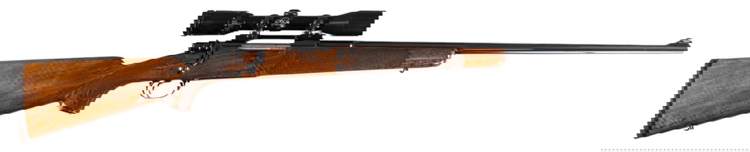 Custom FN Mauser 98 25-06 Rem Bolt Action Rifle W/ Zeiss Scope: Serial: 413791 Manufacturer: FN-Belgium Model: M98 Caliber: 25-06 Rem Barrel length: 26 in. OAL: 47 in. Condition: Very Good; wood stock has light handling marks; barrel &amp; receiver have very light