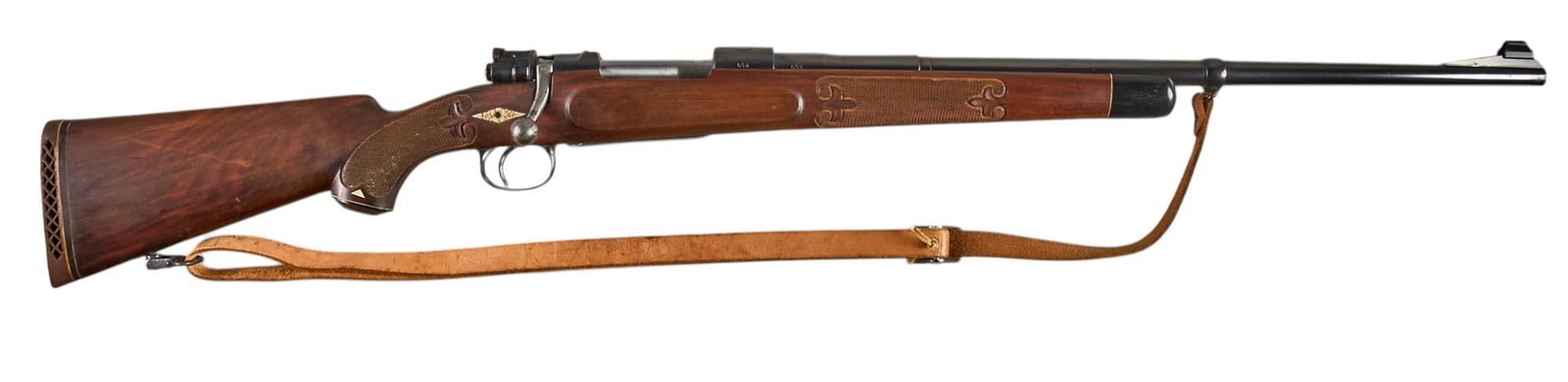 Custom FN M98 Sporter 270 Win Bolt Action Rifle: Serial: 613 Manufacturer: FN-Belgium Model: M98 Sporter Caliber: 270 Win Barrel Length: 24 in. OAL: 44.5 in. Condition: Good; wood stock has light to moderate wear/handling marks; barrel & receive