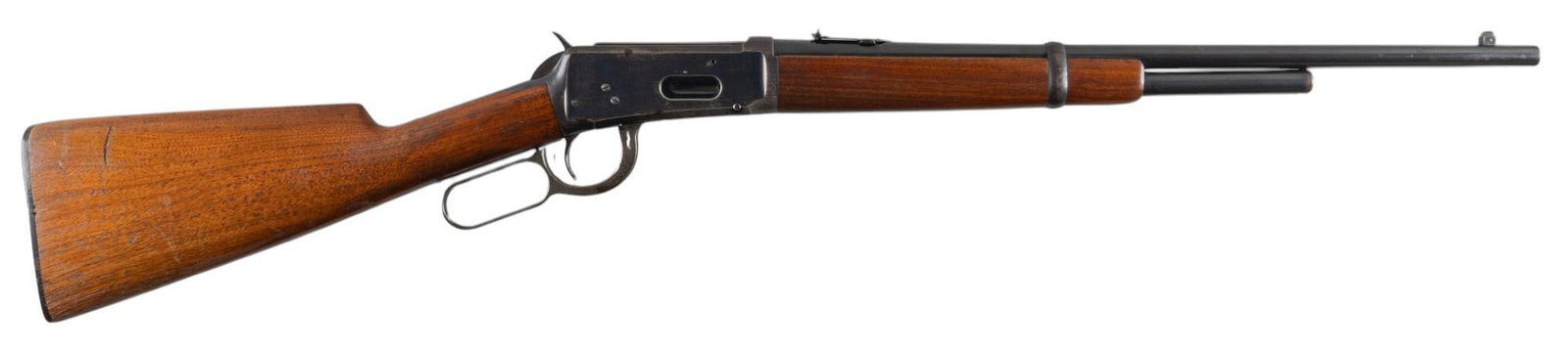 Winchester Model 1894 Eastern Carbine 30 WCF Lever Action Rifle: Serial: 428474 Manufacturer: Winchester (c. 1907) Model: 1894 Caliber: 30 WCF Barrel length: 20 in. OAL: 38 in. Condition: Good; stock & forend have light-moderate wear & handling marks with s