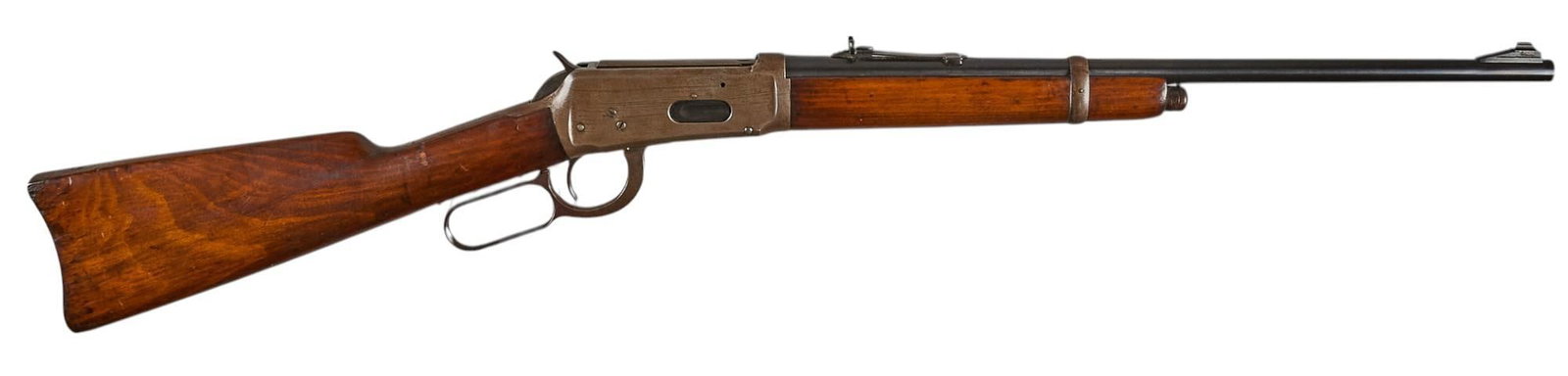 Winchester Model 1894 30 WCF Saddle Ring Carbine: Serial: 595705 Manufacturer: Winchester Repeating Arms Co. (c. 1911) Model: 1894 SRC Caliber: 30-30 WCF Barrel length: 20 in. OAL: 38 in. Condition:Â Good; wood stock & forend have moderate wear 