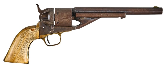 Scarce Colt 1861 Navy Conversion 38 CF Revolver W/ Bone Grips