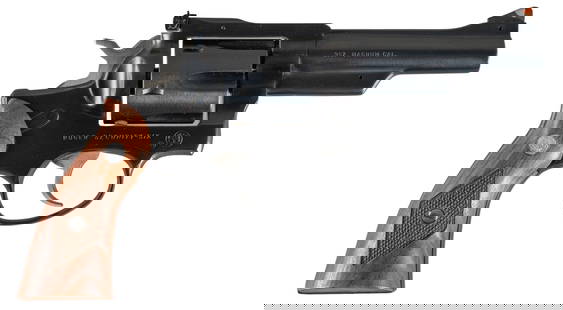 Ruger Security-Six 357 Magnum Revolver: Serial: 160-52898 Manufacturer: Sturm, Ruger &amp; Co. (c. 1984) Model: Security-Six Caliber: 357 Magnum Barrel length: 4 in. OAL: 9.5 in. Condition: Very Good; very light handling marks; bore is very