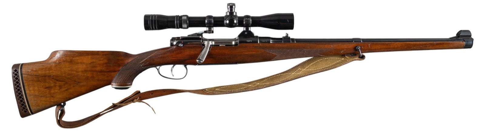 Steyr Mannlicher Schoenauer 30-06 SPRG Bolt Action Rifle: Serial: 24028 Manufacturer: Steyr-Daimler-Puch-Austria / Steoger Arms (c. 1958) Model: MannlicherÂ Schoenauer Caliber: 30-06 SPRG Barrel length: 20 in. OAL: 40.75 in. Condition: Good; wood stock has