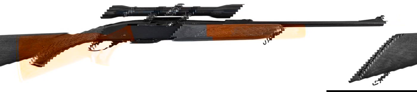 Remington Woodsmaster 742 308 Win Semi Auto Rifle: Serial: 7094199 Manufacturer: Remington Arms Co., Inc. (c. Dec. 1970) Model: Woodsmaster 742 Caliber: 308 Win Barrel length: 22 in. OAL: 42 in. Condition: Very Good; wood stock &amp; forend have light
